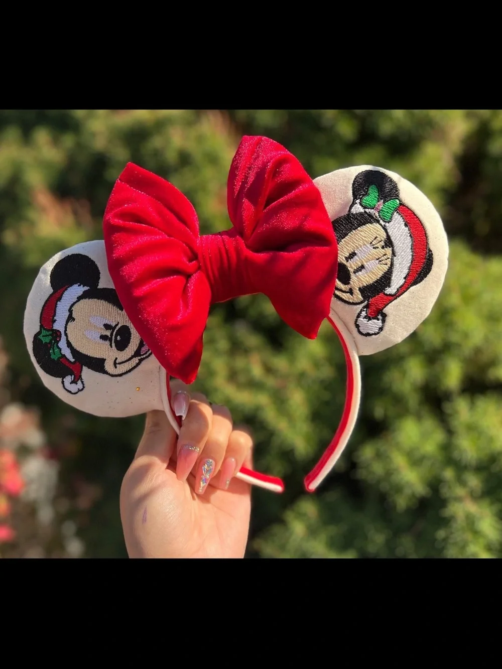 Disney Red Bow Minnie Holiday Ear Headband